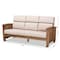 Baxton Studio Charlotte Taupe Upholstered Walnut Finished Wood 3-Seater Sofa 162-9799 - alternate 7